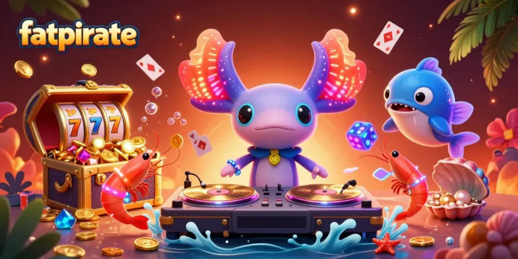 Experience gaming thrills at fatpirate with vibrant characters and dynamic energy in an underwater casino scene.