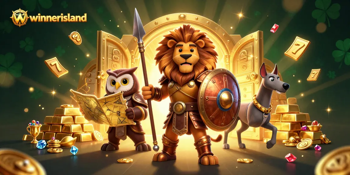 Engage in thrilling gameplay at winnerisland, with a golden vault of treasures and dynamic gaming elements.