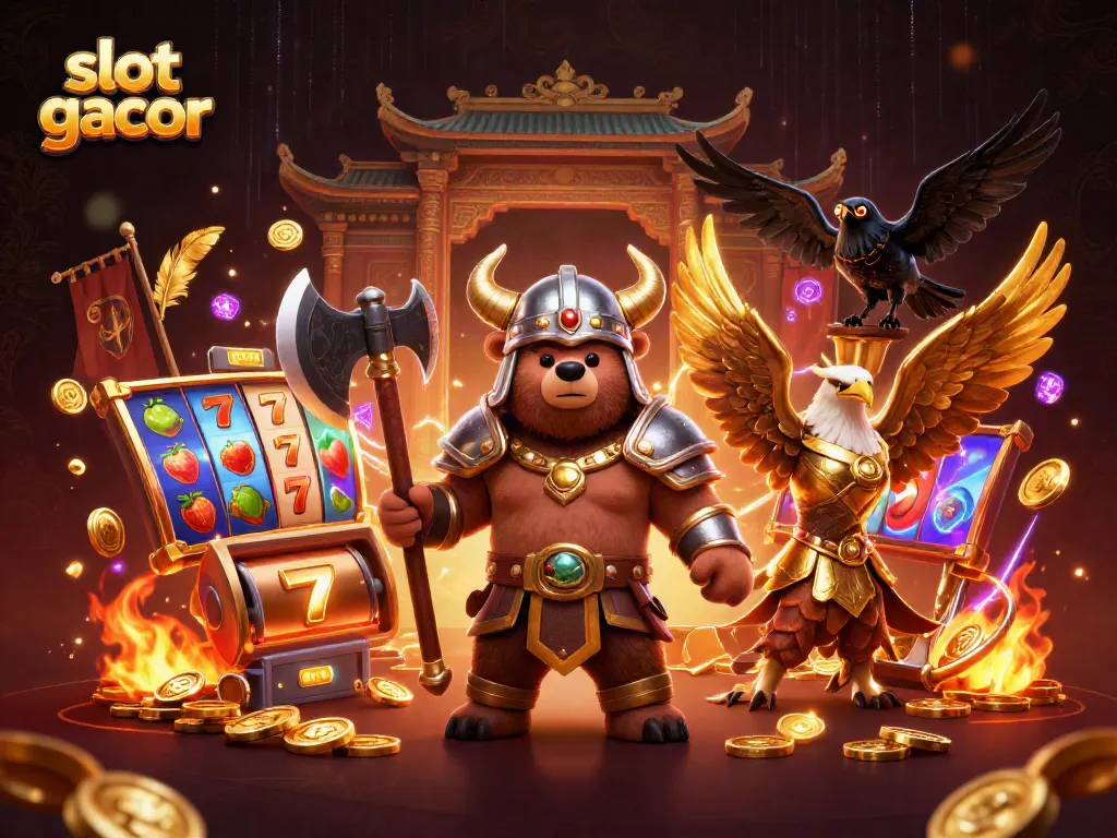 Engage with the exciting slot gacor experience featuring dynamic characters in a vibrant casino setting.
